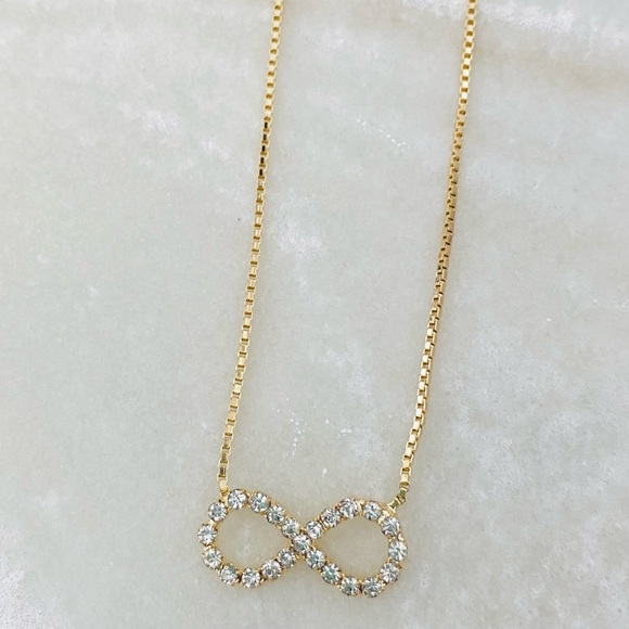 Gold Infinity Necklace - Picture 7 of 9